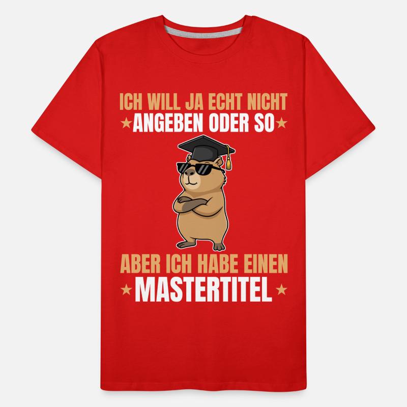 Examen de master réussi à Capybara avec un master T-shirt bio Premium Homme