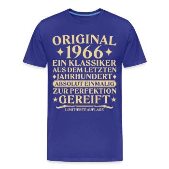 Original 1966 Klassiker Letztes Jahrhundert - Männer Premium Bio T-Shirt - Königsblau - Vorne - Damien (186cm)