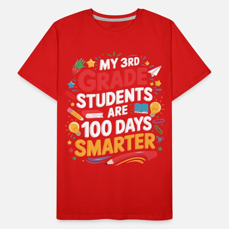 Third Class: 100 Days Smarter Men's Premium Organic T-Shirt