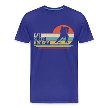 Hockey sur glace Hockey - T-shirt bio Premium Homme - bleu roi - Devant - Damien (186cm)