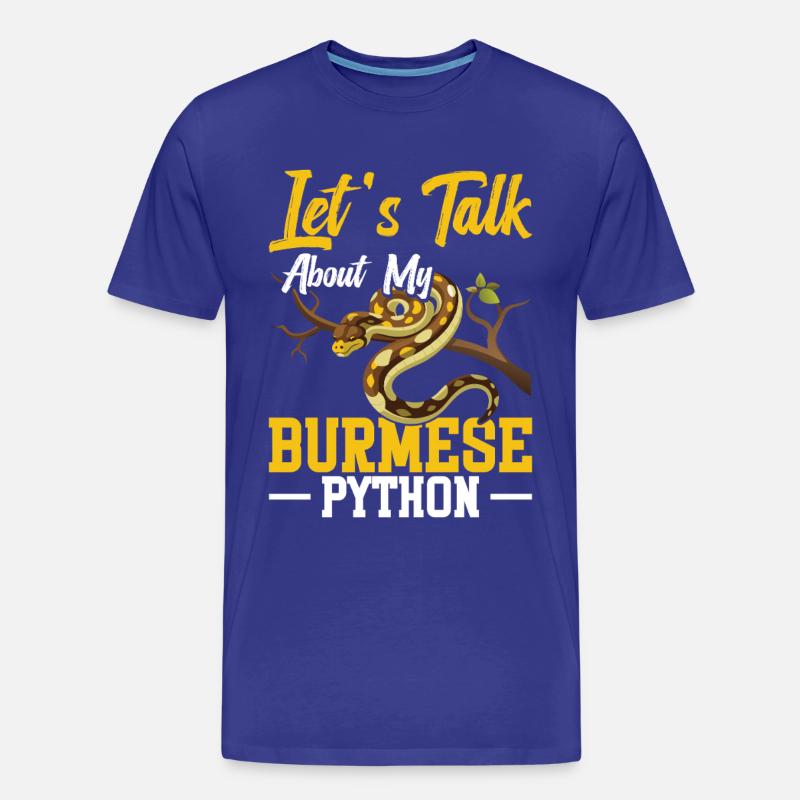 Burmesischer Python-Besitzer Schlangenterrarium Hide Python - Männer Premium Bio T-Shirt - Königsblau