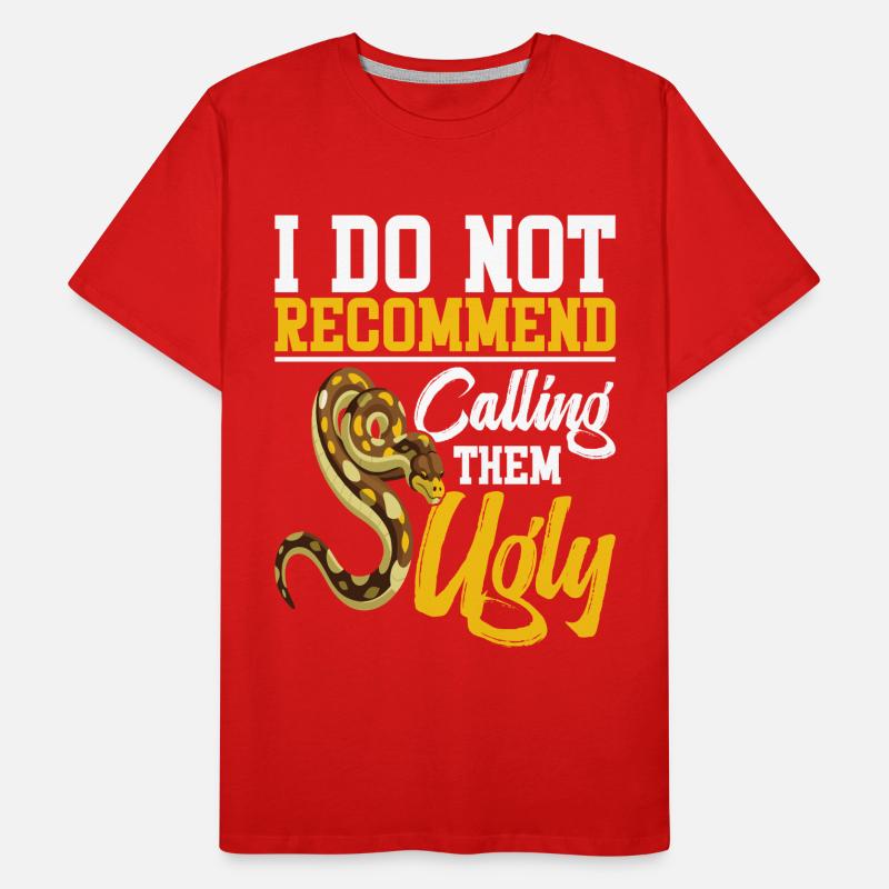  Snake Lover Reptile Enclosure Python Food Burmese Men's Premium Organic T-Shirt