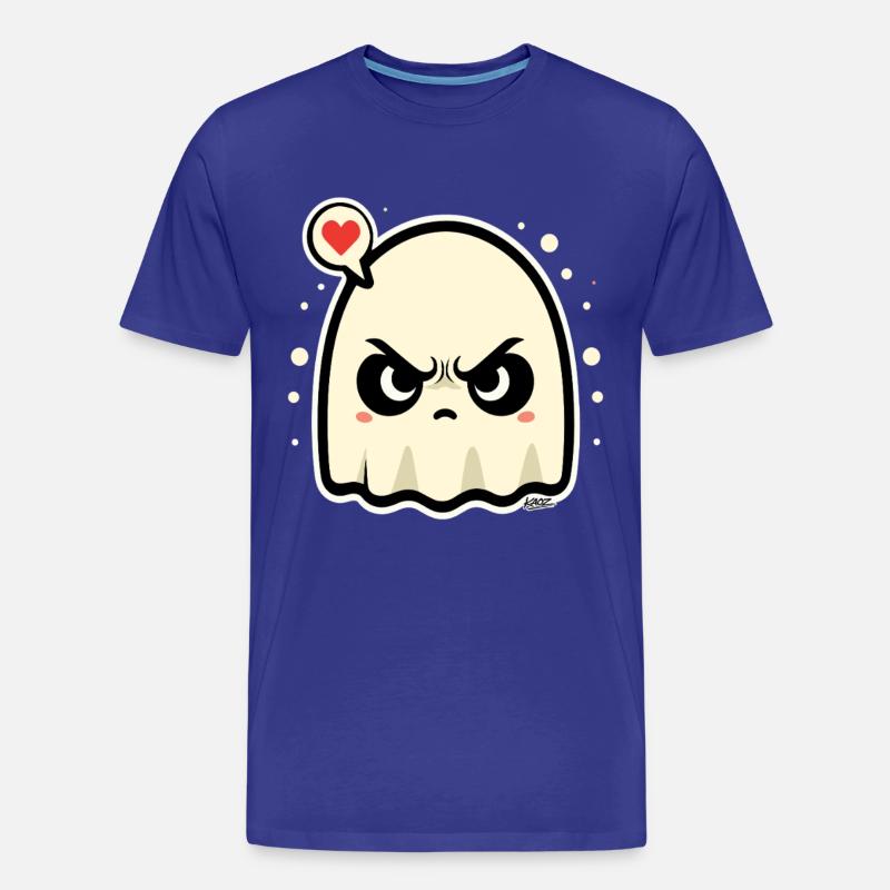 Wütender Geist mit Herz Sprechblase - Männer Premium Bio T-Shirt - Königsblau