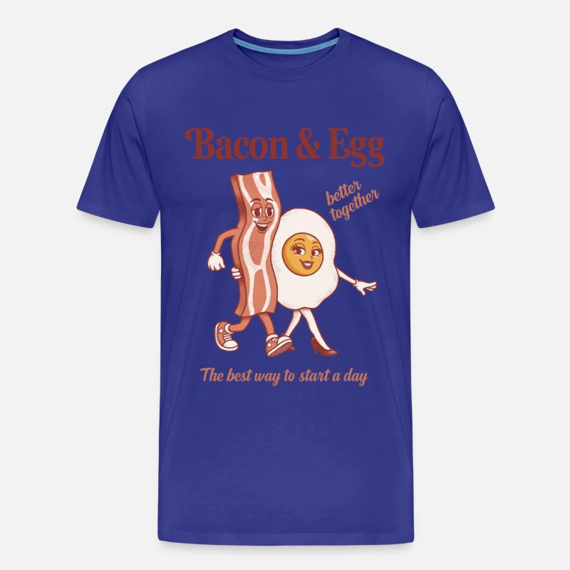 Bacon and Egg: Perfektes Duo - Männer Premium Bio T-Shirt - Königsblau
