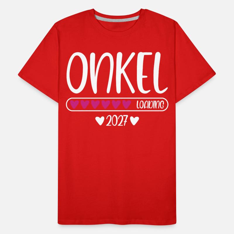 Uncle 2027 loading with hearts loading bar Men's Premium Organic T-Shirt