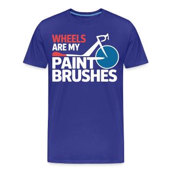 Acrobaties professionnelles à vélo et arts de la performance - T-shirt bio Premium Homme - bleu roi - Devant - Damien (186cm)