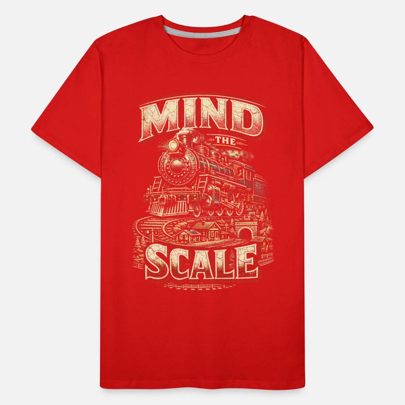 Modelleisenbahn Eisenbahn Mind The Scale Männer Premium Bio T-Shirt