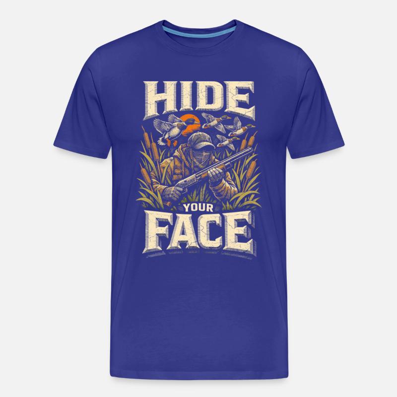 Entenjagd Hide Your Face - Männer Premium Bio T-Shirt - Königsblau