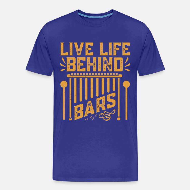 Marimbist Leben hinter Gittern Percussion Pit - Männer Premium Bio T-Shirt - Königsblau