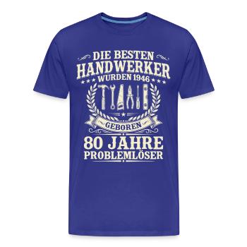 Bester Handwerker 1946 Jahrgang – 80. Geburtstag - Männer Premium Bio T-Shirt - Königsblau - Vorne - Damien (186cm)