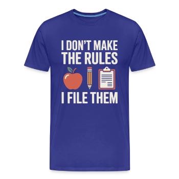 Schulsekretariat Schule Büro Organisation Team - Männer Premium Bio T-Shirt - Königsblau - Vorne - Damien (186cm)