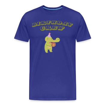 Birthday Crew - Männer Premium Bio T-Shirt - Königsblau - Vorne - Damien (186cm)