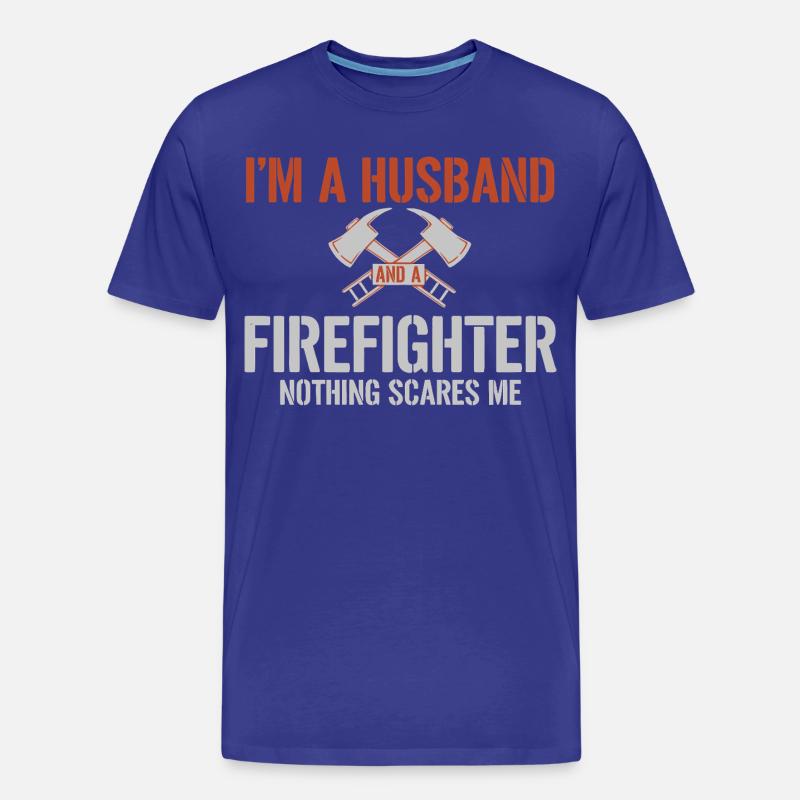 Ehemann Feuerwehrmann - Männer Premium Bio T-Shirt - Königsblau