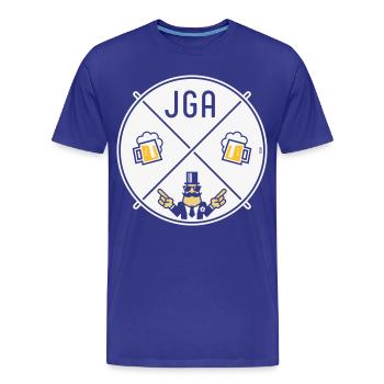 Signe de main du marié Signe de bière Symbole NEG 3C - T-shirt bio Premium Homme - bleu roi - Devant - Damien (186cm)