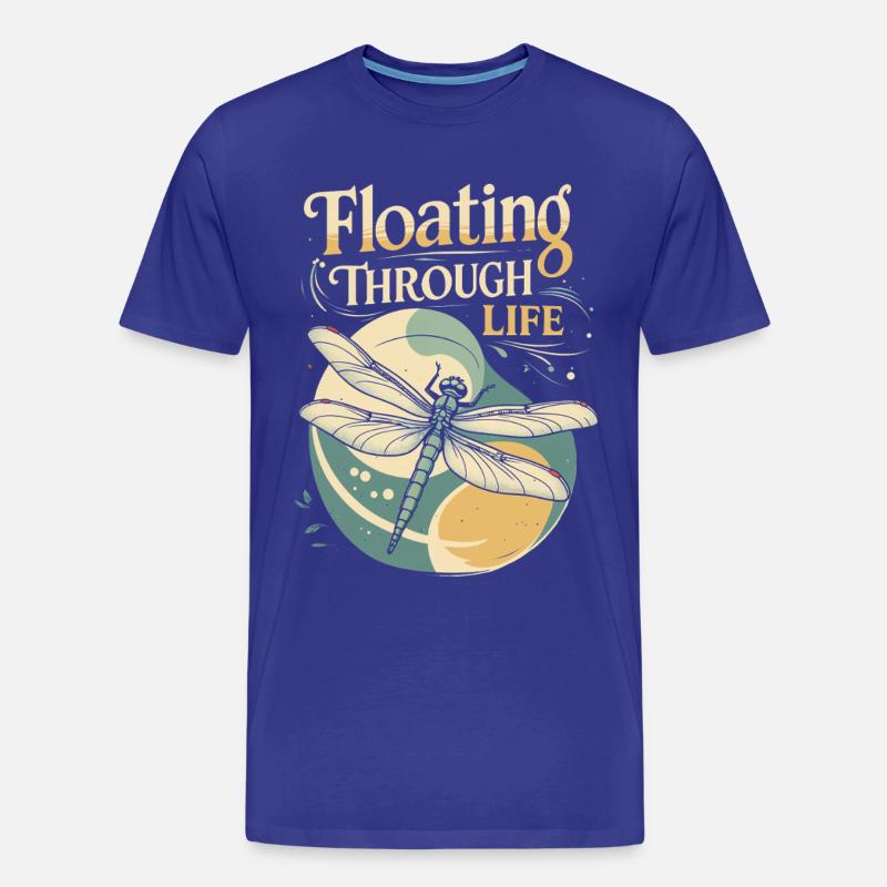Libelle Libellen Floating Through Life - Männer Premium Bio T-Shirt - Königsblau