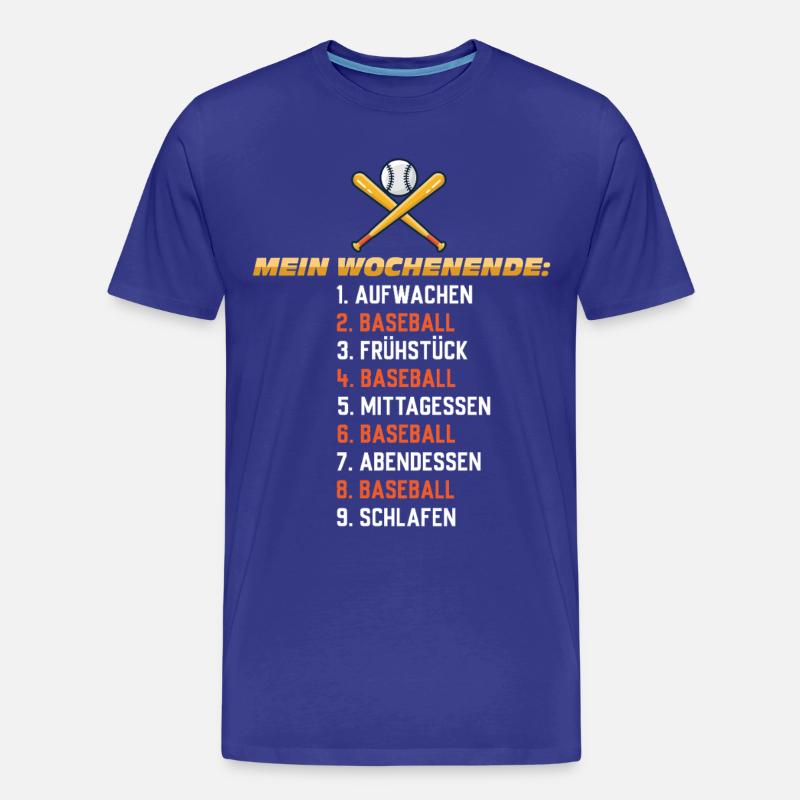 Baseball Wochenende – Mein Plan - Männer Premium Bio T-Shirt - Königsblau