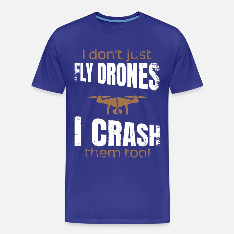 Drone Pilot Flying Drones Drone Fpv - Men's Premium Organic T-Shirt - royal blue