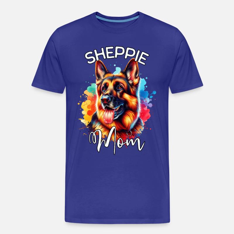 Deutscher Schäferhund Mama - Männer Premium Bio T-Shirt - Königsblau