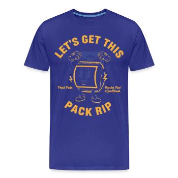 Faisons ce paquet Arracher de nouveaux tirages CardBreak - T-shirt bio Premium Homme - bleu roi - Devant - Damien (186cm)