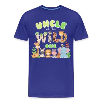 Oncle du Sauvage - T-shirt bio Premium Homme - bleu roi - Devant - Damien (186cm)
