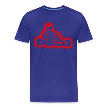 Go-Kart Motorsport Pilote de course Hommes Go-Kart Garçons - T-shirt bio Premium Homme - bleu roi - Devant - Damien (186cm)