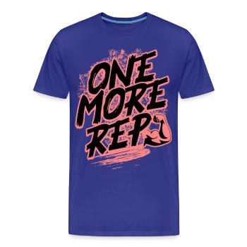 T-shirt Encore un Représentant – Motivation de la salle de sport - T-shirt bio Premium Homme - bleu roi - Devant - Damien (186cm)