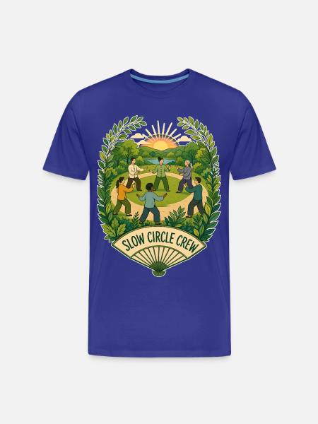 SLOW CIRCLE CREW Clouds - Men's Premium Organic T-Shirt - royal blue