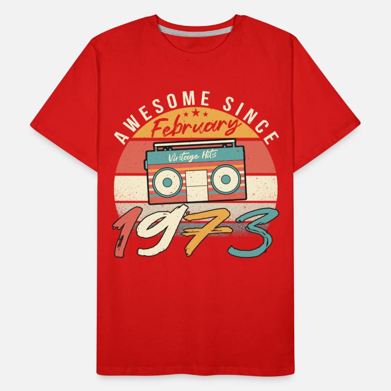 Februar 1973 Retro Männer Premium Bio T-Shirt