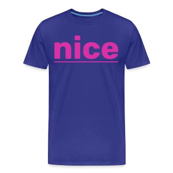 nice - Men's Premium Organic T-Shirt - royal blue - Front - Damien (186cm)