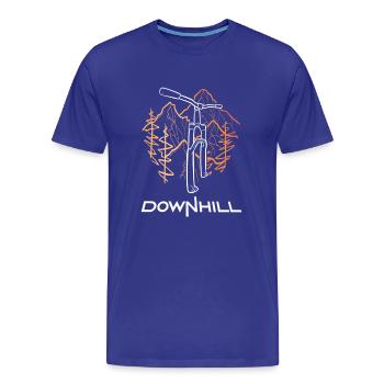Downhill logo - T-shirt bio Premium Homme - bleu roi - Devant - Damien (186cm)