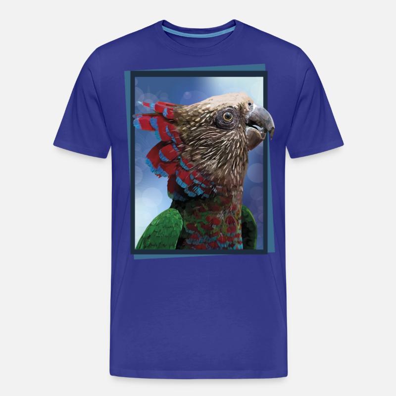 Der Cacique-Papagei - Männer Premium Bio T-Shirt - Königsblau