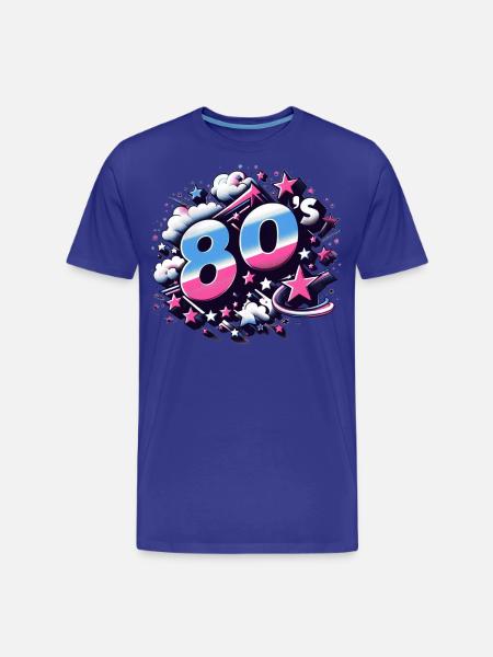 80 ́s - Men's Premium Organic T-Shirt - royal blue