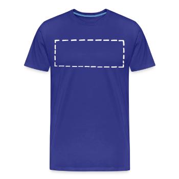 gestricheltes rechteck - Männer Premium Bio T-Shirt - Königsblau - Vorne - Damien (186cm)