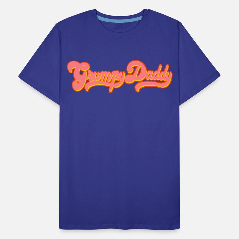 Grumpy Daddy Retro Script - Color "Exploitation" Men's Premium Organic T-Shirt