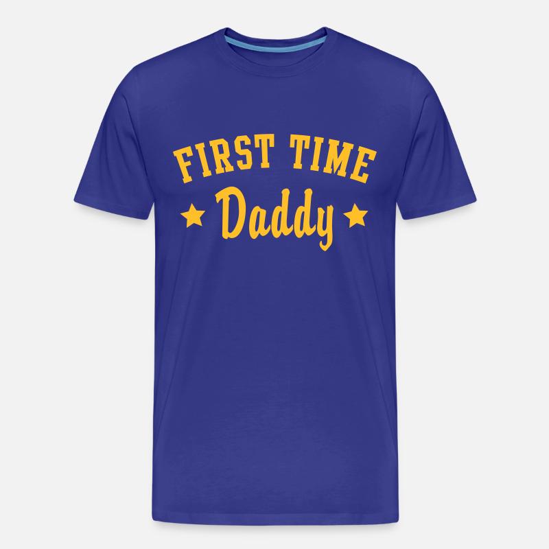 FIRST TIME DADDY - Männer Premium Bio T-Shirt - Königsblau
