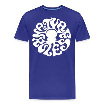 NATURE RULES! psychedelic octopus sixties weiß - Männer Premium Bio T-Shirt - Königsblau - Vorne - Damien (186cm)