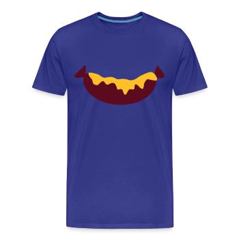 BBQ Saucisse - T-shirt bio Premium Homme - bleu roi - Devant - Damien (186cm)