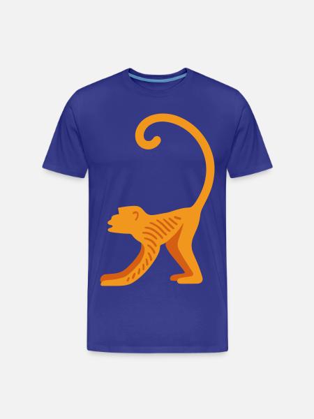 Orangutan line logo - Men's Premium Organic T-Shirt - royal blue