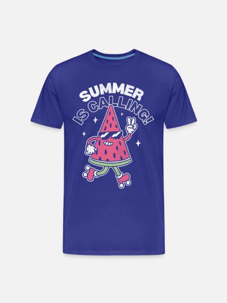 Summer is Calling - Men's Premium Organic T-Shirt - royal blue