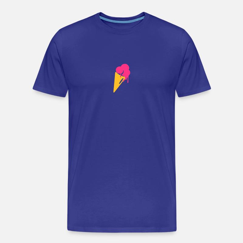 eis, Eiskrem, waffel, Sommer - Männer Premium Bio T-Shirt - Königsblau
