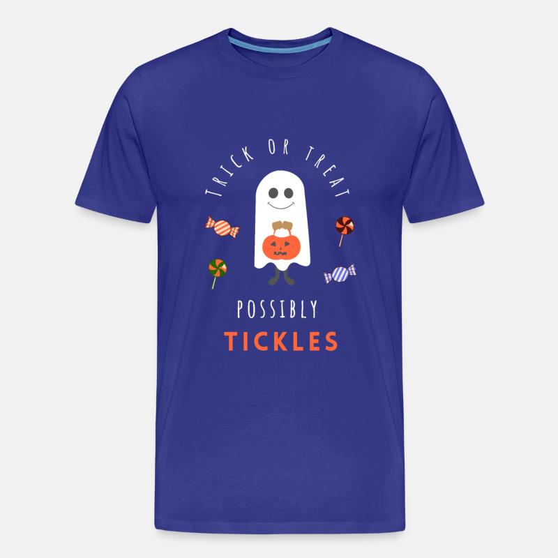Süßigkeiten oder Streiche, evtl. Kitzeln - Männer Premium Bio T-Shirt - Königsblau