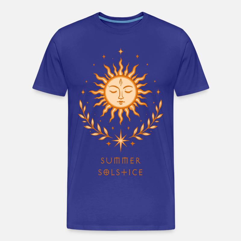 Summer Solstice Sonne – Boho Symbol - Männer Premium Bio T-Shirt - Königsblau