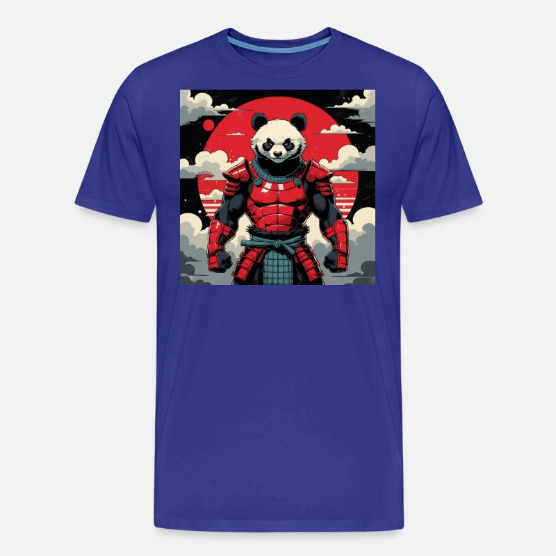 Samurai Panda Krieger - Männer Premium Bio T-Shirt - Königsblau