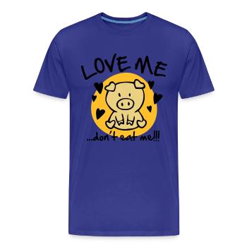 love me, don't eat me - Männer Premium Bio T-Shirt - Königsblau - Vorne - Damien (186cm)