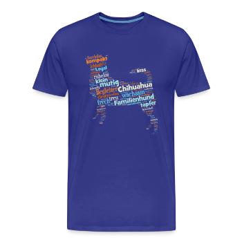 caractéristiques des nuages Chihuahua mots - T-shirt bio Premium Homme - bleu roi - Devant - Damien (186cm)
