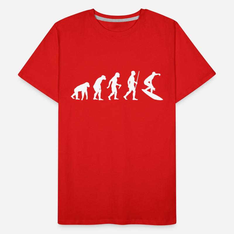Surfer Evolution Männer Premium Bio T-Shirt