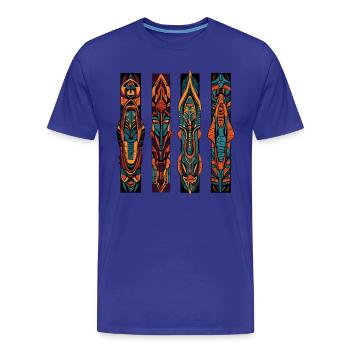 Carved Columns Incas and Aztecs - Men's Premium Organic T-Shirt - royal blue - Front - Damien (186cm)