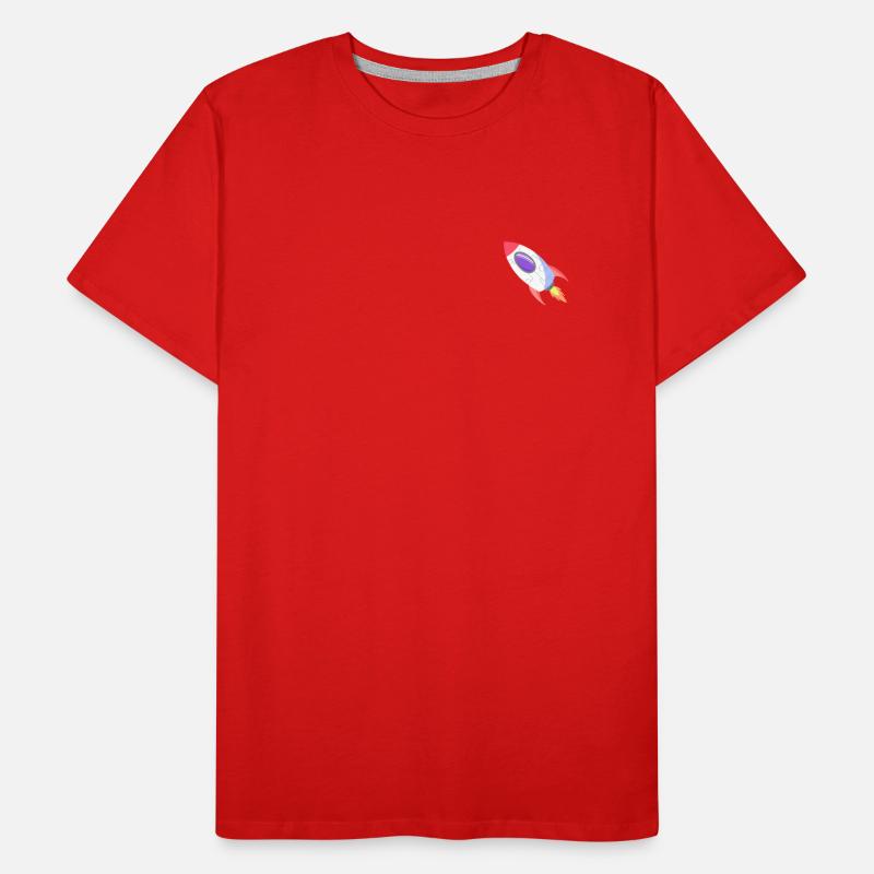 Space Rocket Pop Comic T-shirt bio Premium Homme