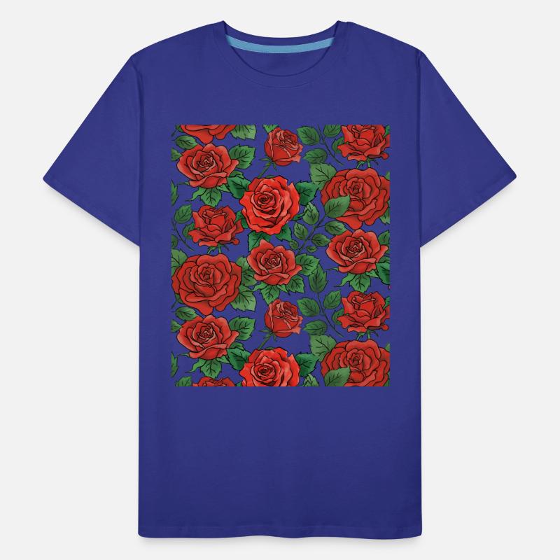 Roses Pattern Men's Premium Organic T-Shirt