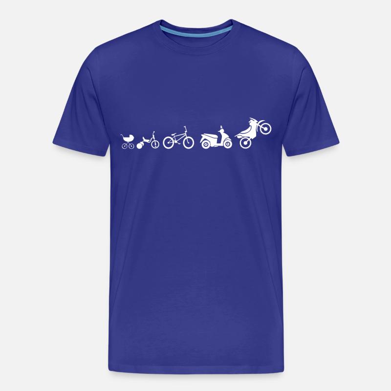 Motorrad Evolution - Männer Premium Bio T-Shirt - Königsblau